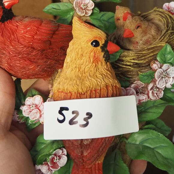 VTG The Bradford Exchange Cozy Cardinals Springtime Wall Decor Sculpture A5517 - Picture 12 of 14